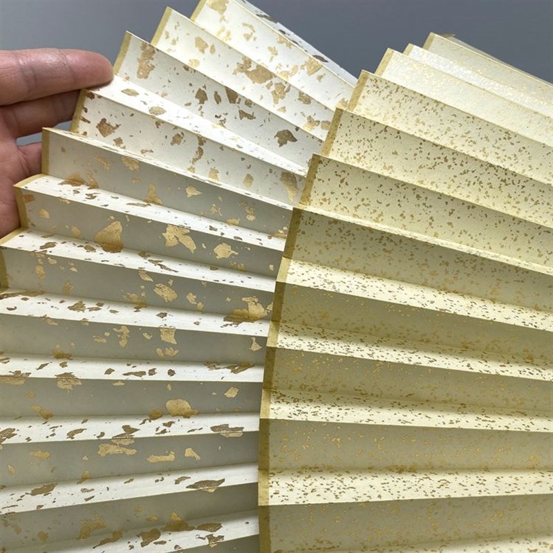 苏工超薄扇面7-10寸苏工撒真金扇面素白酒真金扇面宜书画折扇扇面