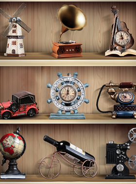 复古小摆件留声机创意家居客厅欧式咖啡店店铺轻奢装饰品