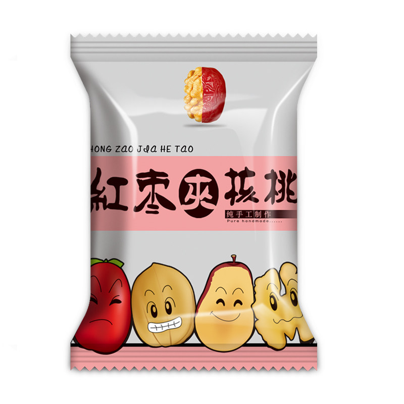 红枣夹核桃装袋山西枣夹核桃独立小塑料内袋非真空袋
