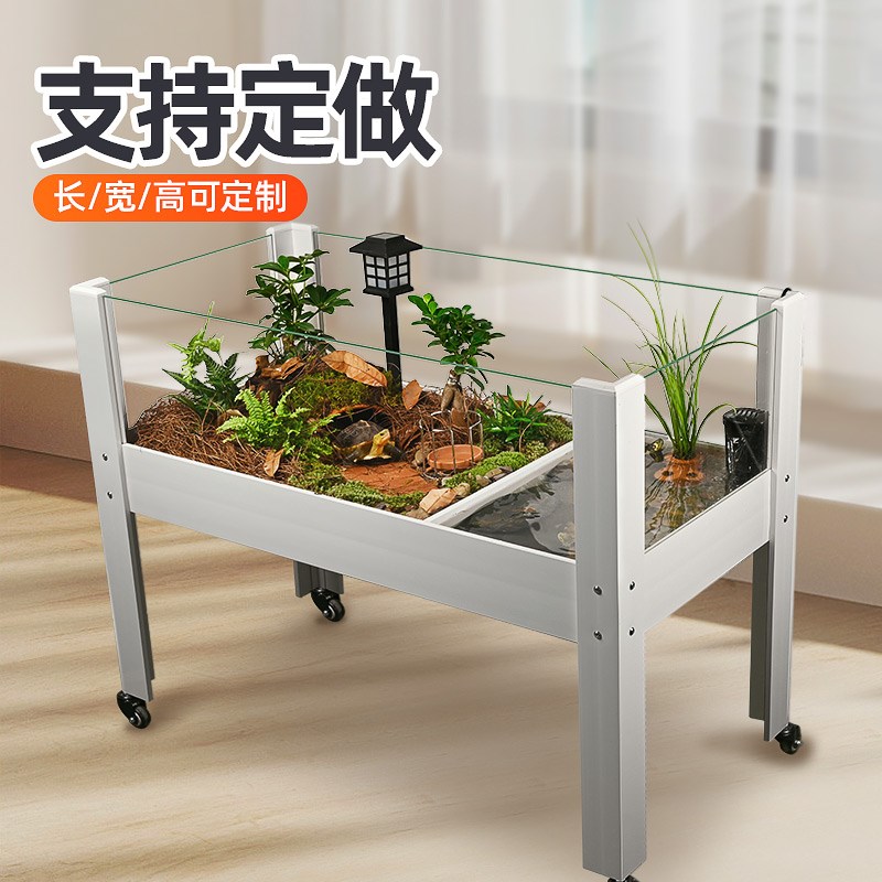 专用缸定制养大乌龟缸家用半饲养箱安缘水陆生态造景缸