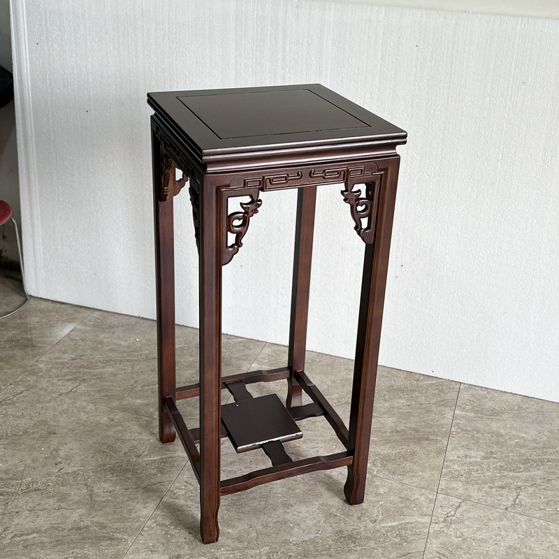 实木花架室内中式盆景木制奇石架绿萝花架子客厅落地式置物架阳台