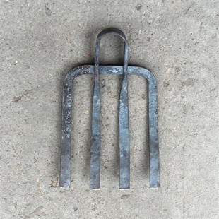 YJAN手工锻打农具四齿钉耙耙子铁耙长柄松土铁耙子种地工具