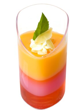杯塑料创意网红一次明透性斜口果冻蛋糕甜品台布丁杯