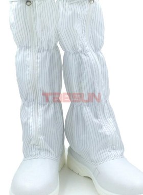 无尘安全鞋防静电PU安全长筒靴白色劳保鞋条纹网格钢头防砸高筒靴