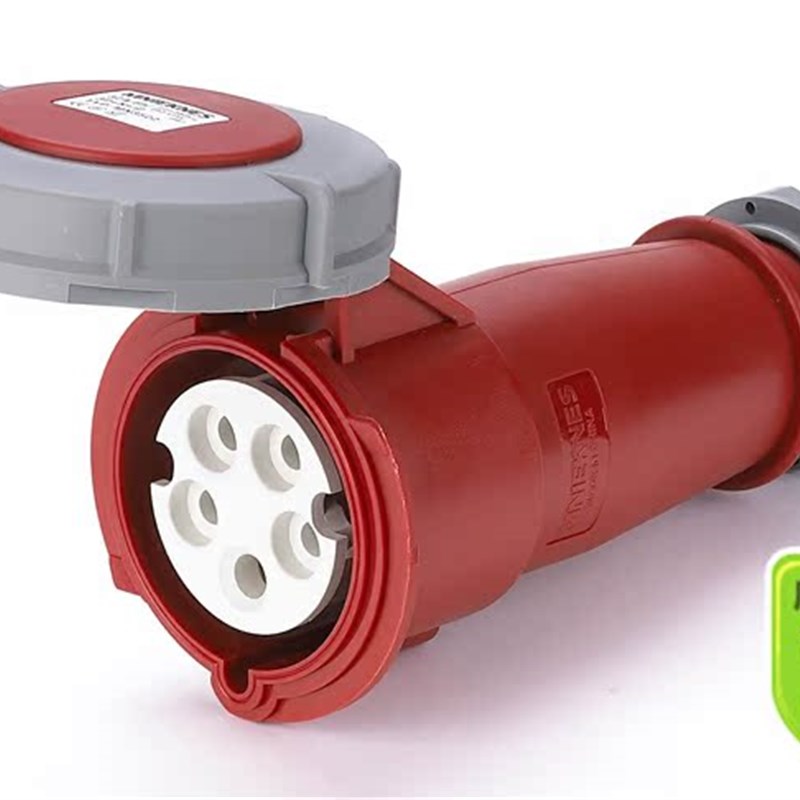 防水工业插头 耦合器5孔16a 32a 63a连接器 欧标ip67 活动插座