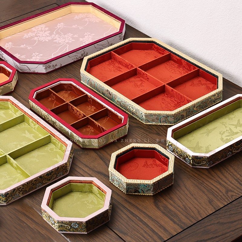 多祝国风首饰盒收纳盒带盖珠宝手镯盒小型轻奢手链项链手串盒