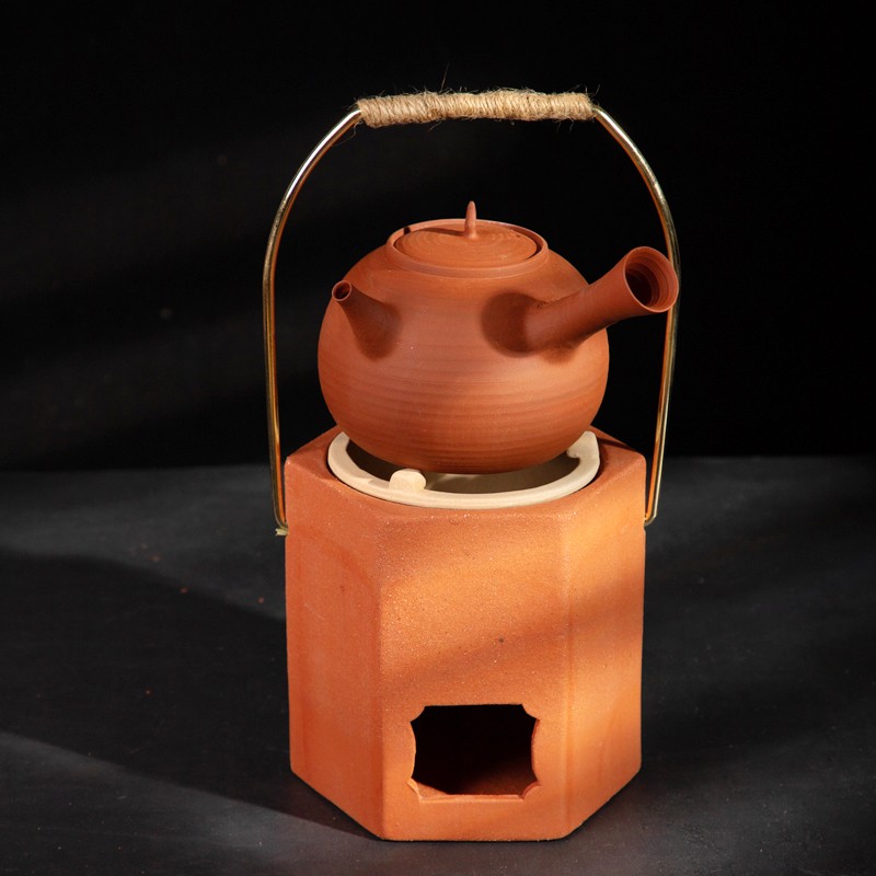 潮州红泥炭炉煮茶器功夫茶炉电炭两用炉电陶炉砂铫壶风火炉烧水壶