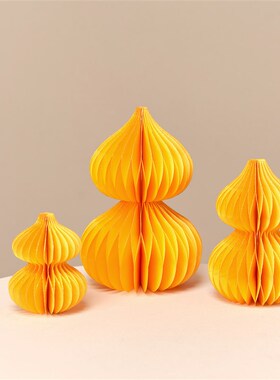 逅里H芦ho 发财黄葫 摆件o乔迁之喜开业布置新中式博古架装饰