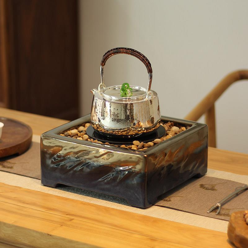 龙隐斋 金银烧系列龙隐斋电陶炉 静音铁壶银壶专用茶炉迷你煮茶炉