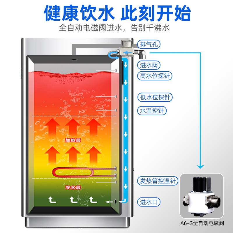诺蔻电热开水器商用全自动智能烧水器大容量台式壁挂奶茶店开水机