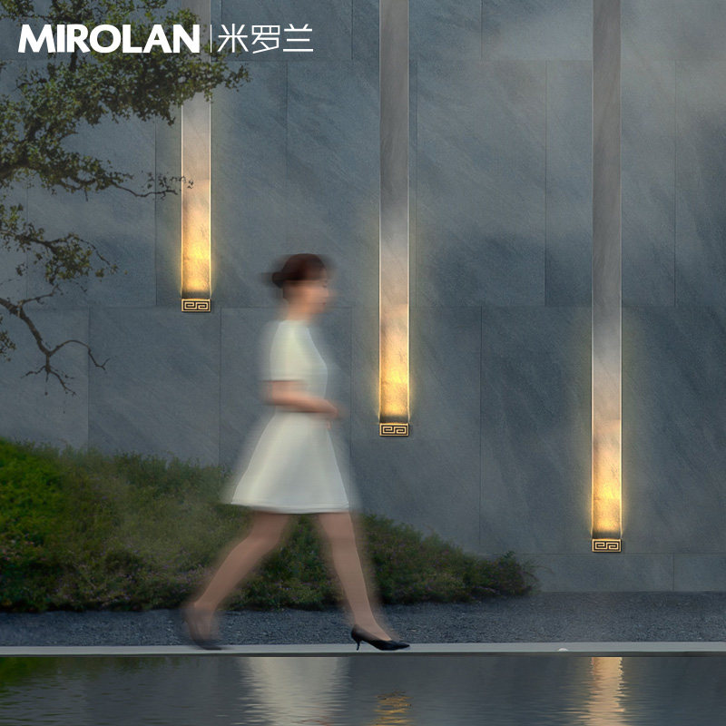 户外新中式室外壁灯led创意洗墙灯别墅外墙壁灯围墙过道氛围照明