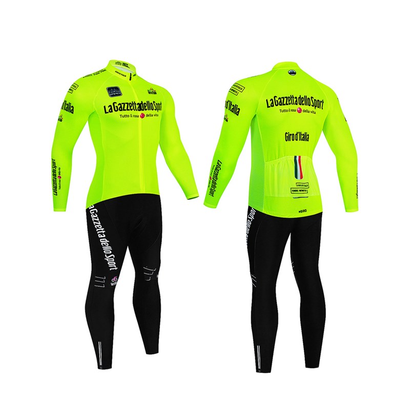 环意骑行服男长袖上衣红色骑行套装公路车自行车高弹女骑行裤春秋