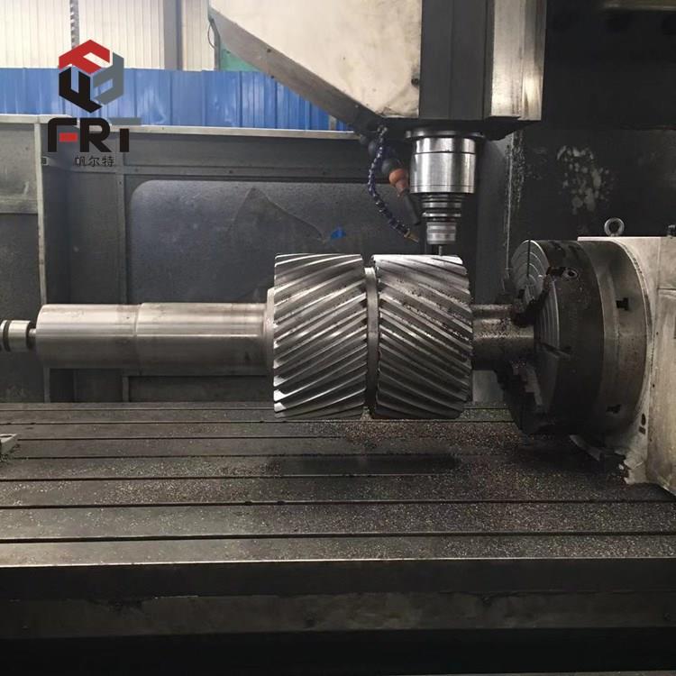 大型数控机械加工非标设备加工非标人字齿轮轴龙门铣床铣齿加工