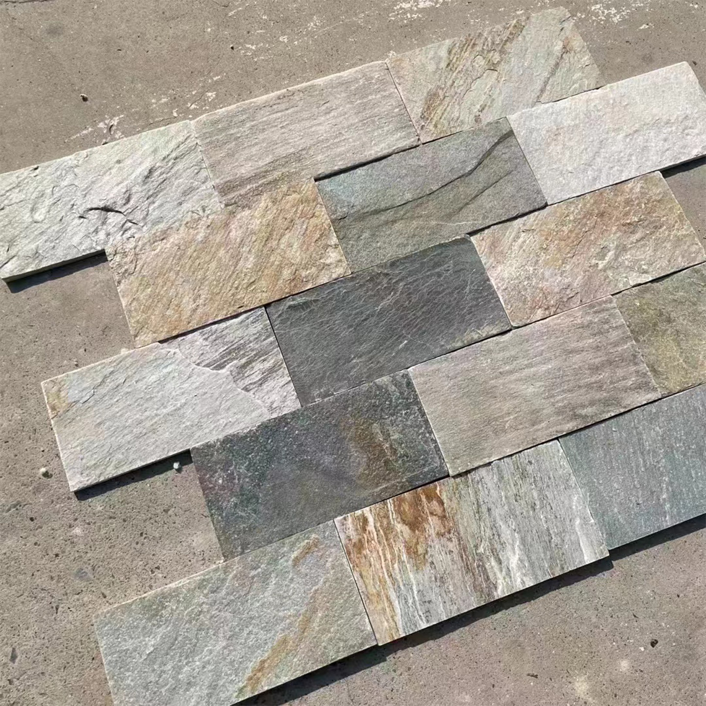 天然文化石外墙砖花园庭院地铺石广场民宿小方块别墅背景墙仿古砖