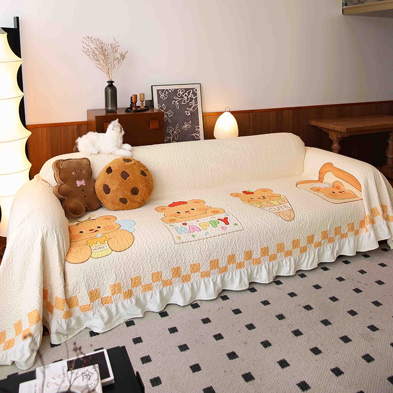 敏顺沙发盖布四季通用防滑全沙发垫可爱套布飘窗套罩沙发巾