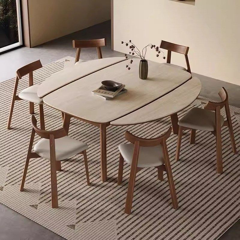 现简约的方形和圆形两用古董风格实木板岩餐桌和椅子,住宅家具,岩板餐桌,淘宝优惠券,粉丝福利购,淘宝优惠卷