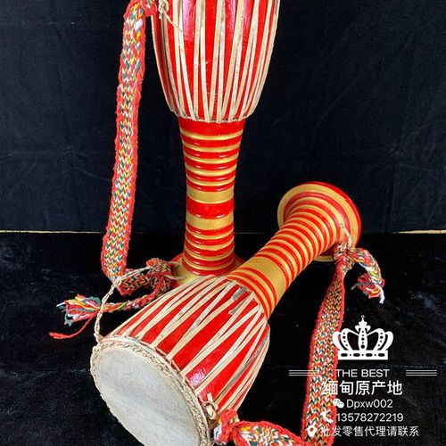 60cm象脚鼓云南鼓傣族象脚鼓跳舞乐器儿童鼓表演手鼓鼓