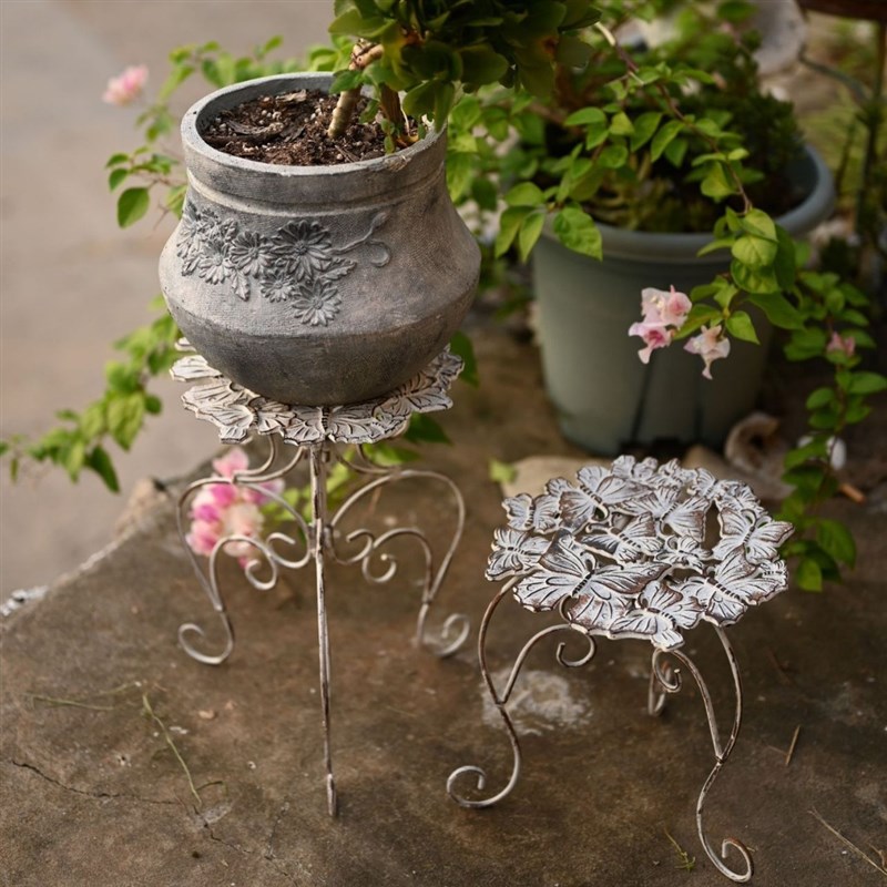 花架户外铁艺阳台落地式庭院花园客厅盆景架装饰多层摆花凳