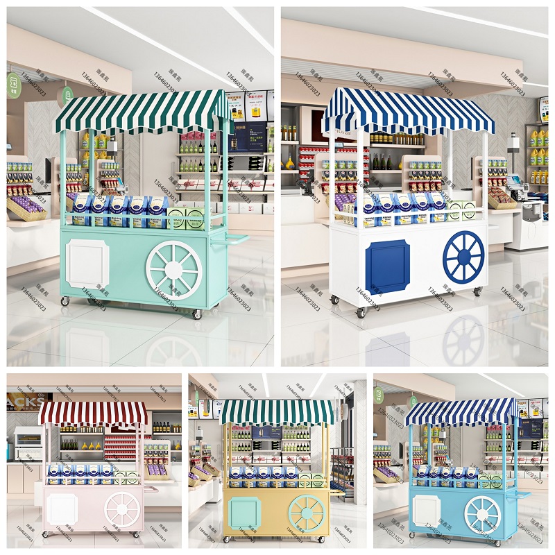 摆摊小推车移动摊位车户外花车流动集市网红售卖车