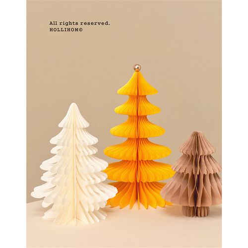 山杏奶油 创意折纸圣诞树小型摆件 高级橱窗氛围装饰 可折叠收纳