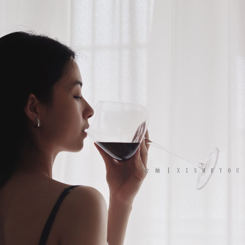 高端黑桃A红酒杯轻奢家用套装勃艮第网红杯大号高脚杯葡萄酒