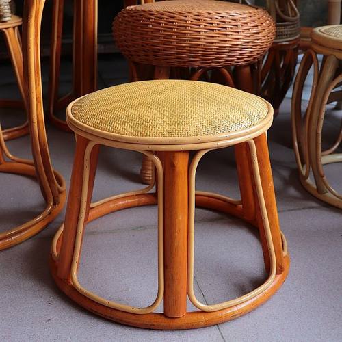 藤编凳矮凳子换鞋凳高圆凳板凳