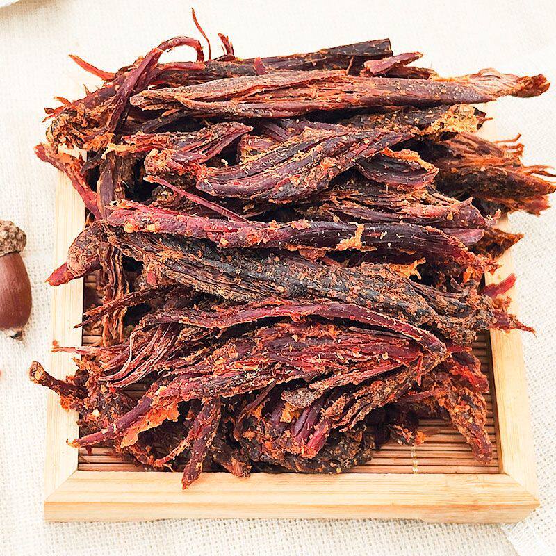 云南牛肉干巴云南火烧牛肉干巴黑金麻辣木锤干巴傣味手撕牛肉干