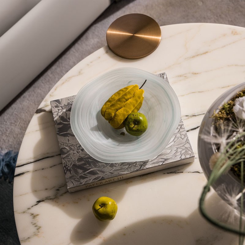 陶瓷杨桃梨子仿真水果摆件玻璃果盘样板房餐桌轻奢花瓶花艺