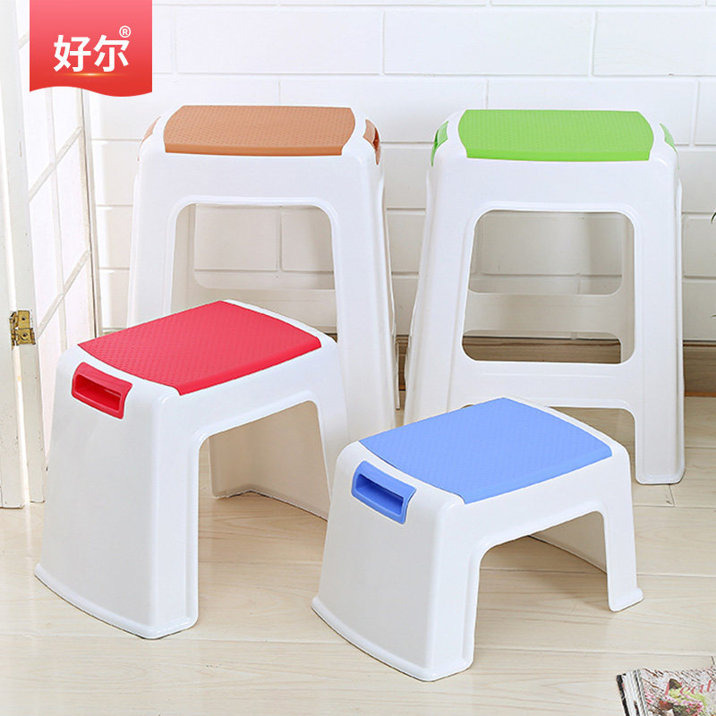 好尔塑料小凳子家用加厚网红换鞋矮凳大人客厅浴室方凳结实高板凳,住宅家具,矮凳,淘宝优惠券,粉丝福利购,淘宝优惠卷