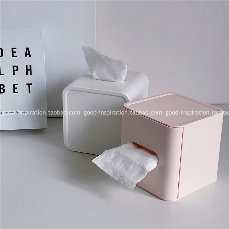 卷纸纸巾收纳盒 ns简约纯色方形可爱少女家用茶几桌面PP纸巾盒,收纳整理,纸巾盒,淘宝优惠券,粉丝福利购,淘宝优惠卷