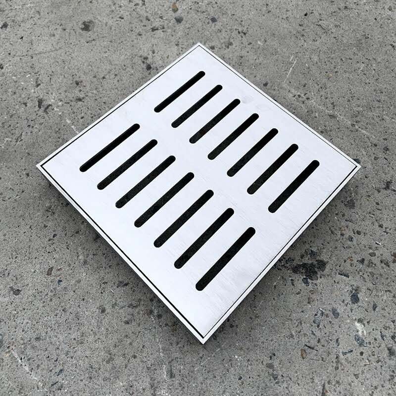 304不锈钢隐形井盖下水道排水沟方形装饰盖板篦子雨污格栅带外框