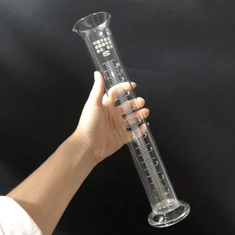 水文水资源勘测玻璃量筒雨量杯量器测降雨量带底座雨量器