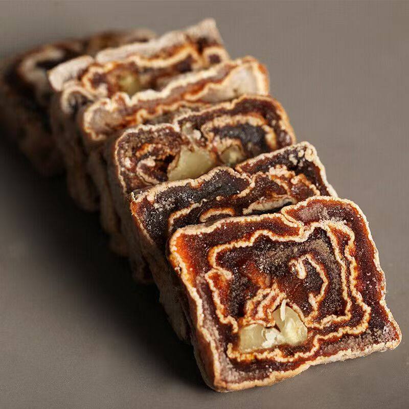 陕西富平正宗柿饼夹核桃手工制作切片核桃糕蜜饯果脯独立包装零食