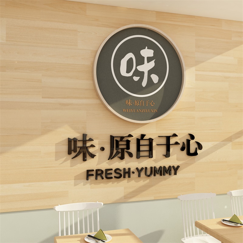 网红饭店墙面装饰烧烤肉串创意火锅餐饮小吃馆酒吧台贴纸画工业风图片