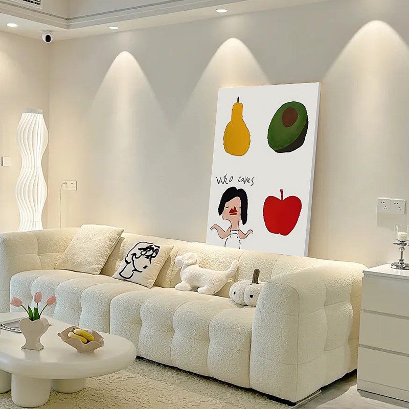 客厅奶油风装饰画饭厅北欧适合餐厅的挂画餐桌个性水果创意壁画图片