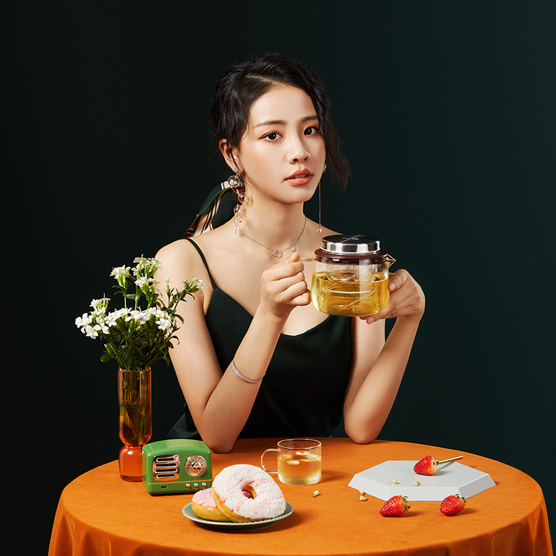 恒福得意壶耐高温玻璃茶具泡茶壶家用飘逸杯过滤花茶壶旋钮冲茶器