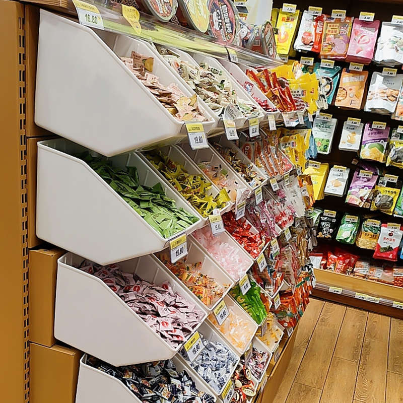 糖果柜食品盒子挂牌卡条标价条 便利店标签牌 透明塑料糖果柜挂牌