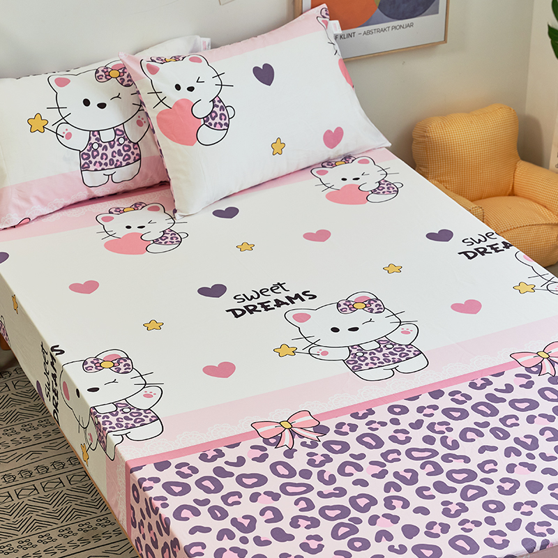 定做儿童节床笠单件卡通1.2m1.5全棉床垫防滑保护罩床套床罩