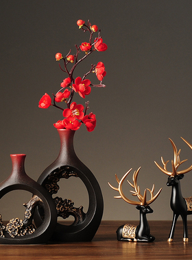 新中式摆件酒柜家居装饰品客厅家装软装工艺品电视柜摆设小创意