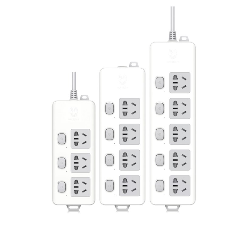 拳王插座独立开关分控多位多功能家用电插排插线板无线带线拖线板