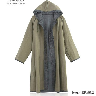 老式雨衣耐磨男士抗洪劳保全身长款雨衣单人雨披风衣干活成人农用