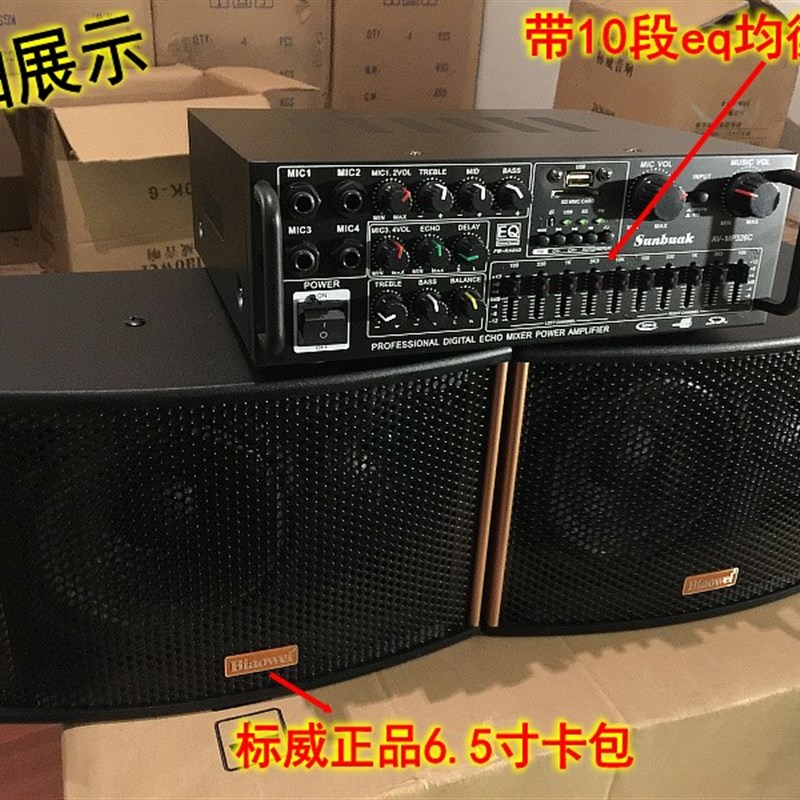标威 DK-6家庭KTV音响套装会议功放卡包音箱 电视卡拉ok家用