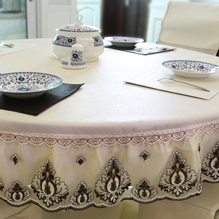 防水皮桌布圆桌防烫防油椅子垫茶几布艺椅子套罩欧式现代简约免洗