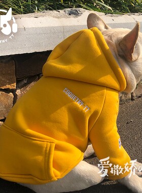 TT狗狗衣服法斗巴哥秋冬加绒卫衣斗牛八哥犬小型宠物加厚保暖潮牌