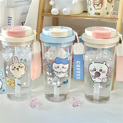 生日礼物吉伊卡哇chiikawa实用双饮吸管水杯送朋友女生男生儿童