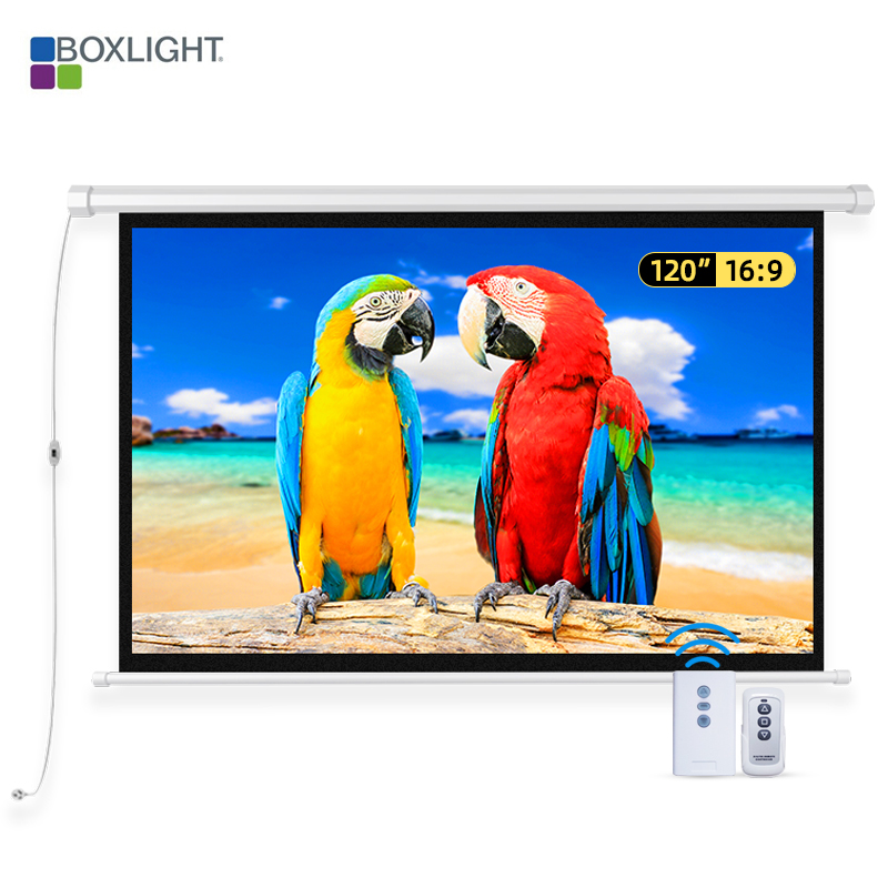 宝视来电动幕布120寸16:9家用商务办公投影仪幕布4K高清抗光遥控