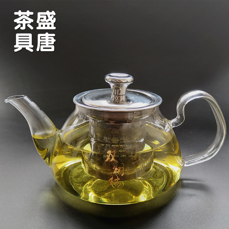 双树村泡茶壶高温耐热过滤花茶家用玻璃水壶泡茶器煮茶功夫茶壶具