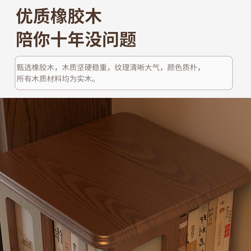 旋转书架360度儿童家用书柜客厅实木落地网红可移动收纳置物架