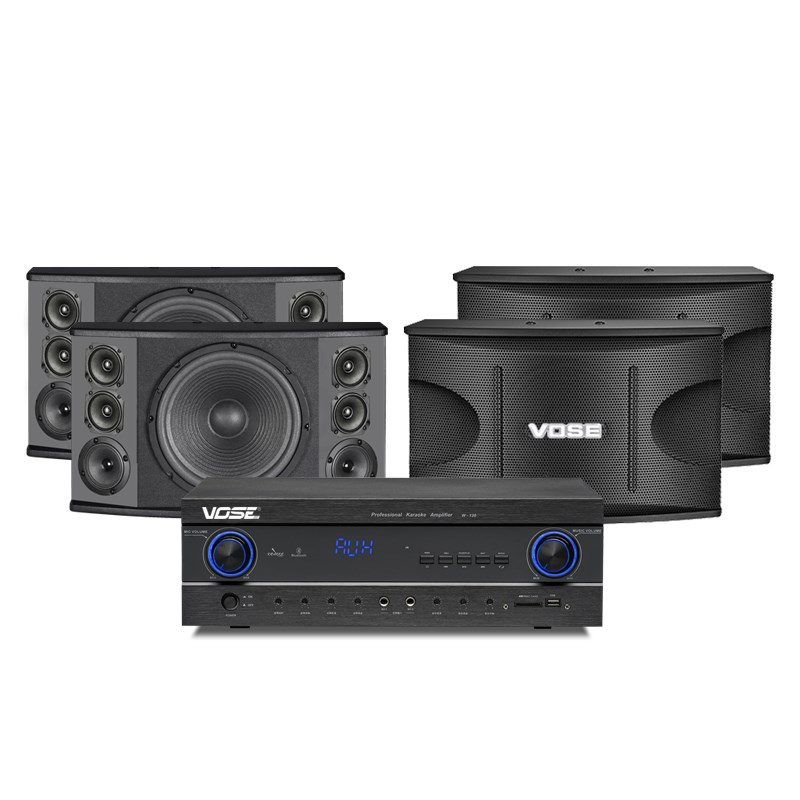 Vose K8 一拖四 卡拉ok卡包音箱家用ktv音响会议舞台壁挂