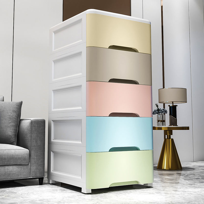 50进深巨型夹缝收纳柜子抽屉式儿童衣柜零食塑料置物柜玩具收纳箱